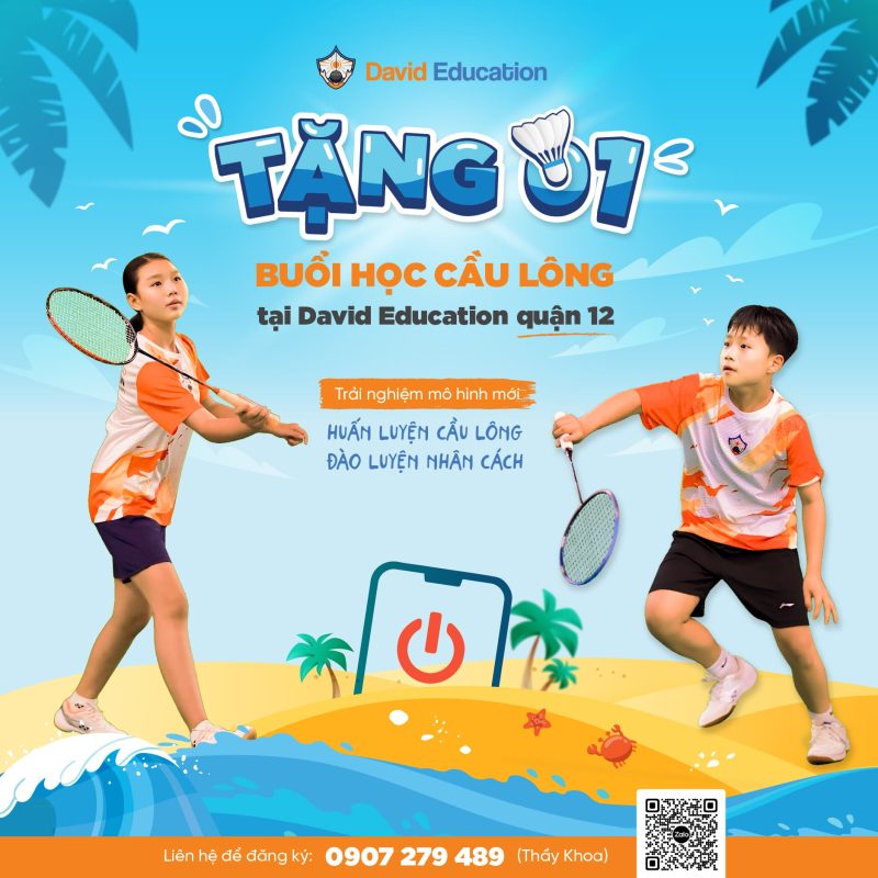 tặng 1 buổi học thử miễn phí học cầu lông quận 12